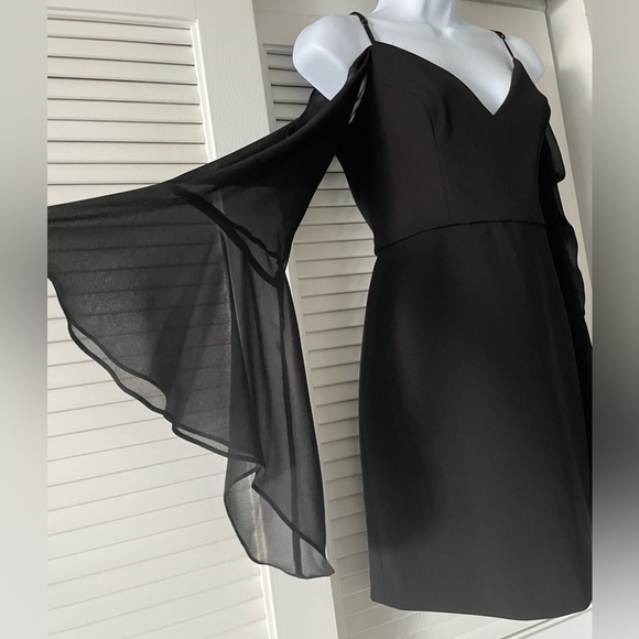 BCBG/MaxAzria cocktail dress with chiffon sleeves - Picture 2 of 4